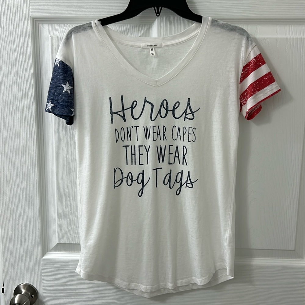 Heroes don’t wear capes. They wear dog tags t-shirt